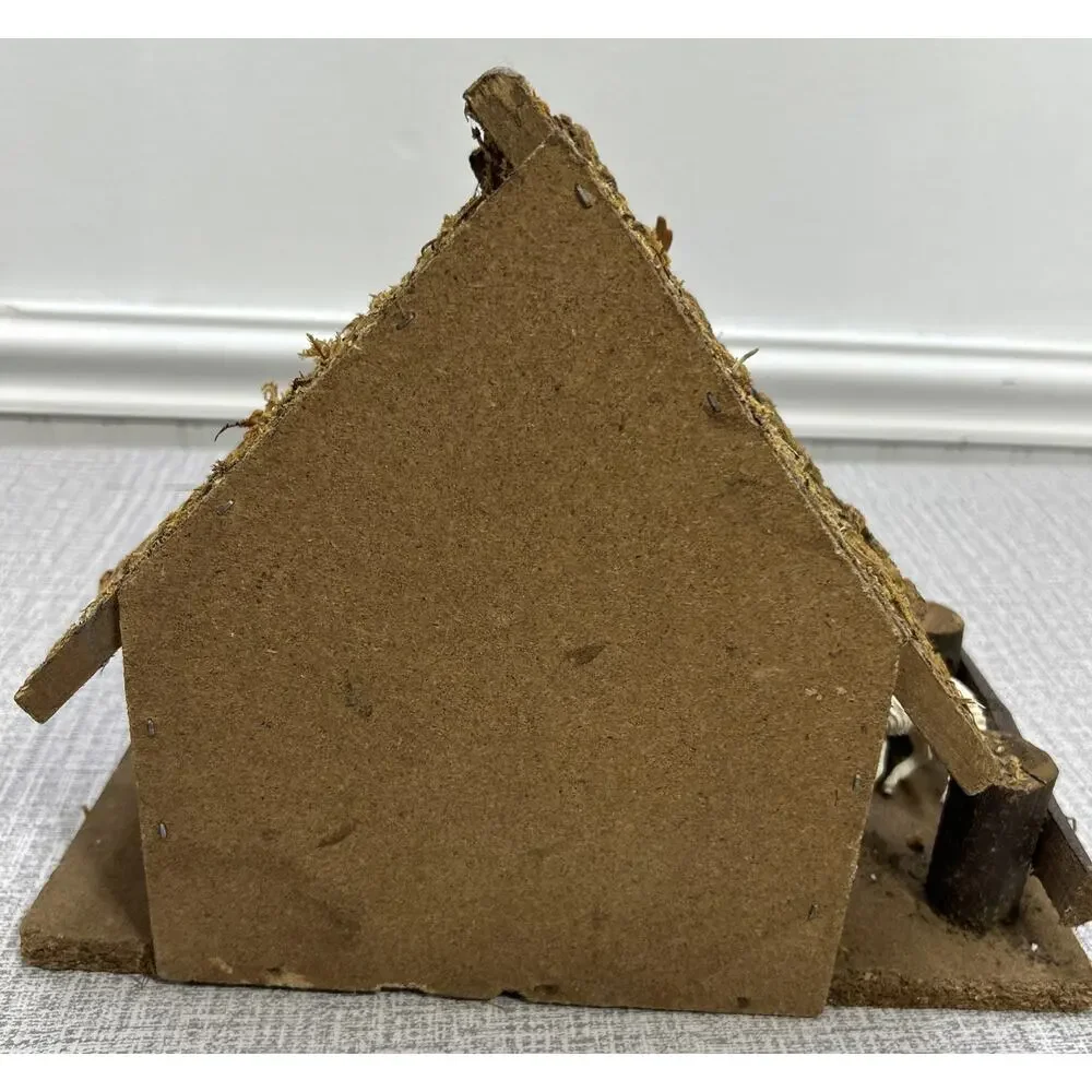 Vintage Nativity Manger Scene Made in Italy 8 Figures Wood Christmas Vintage